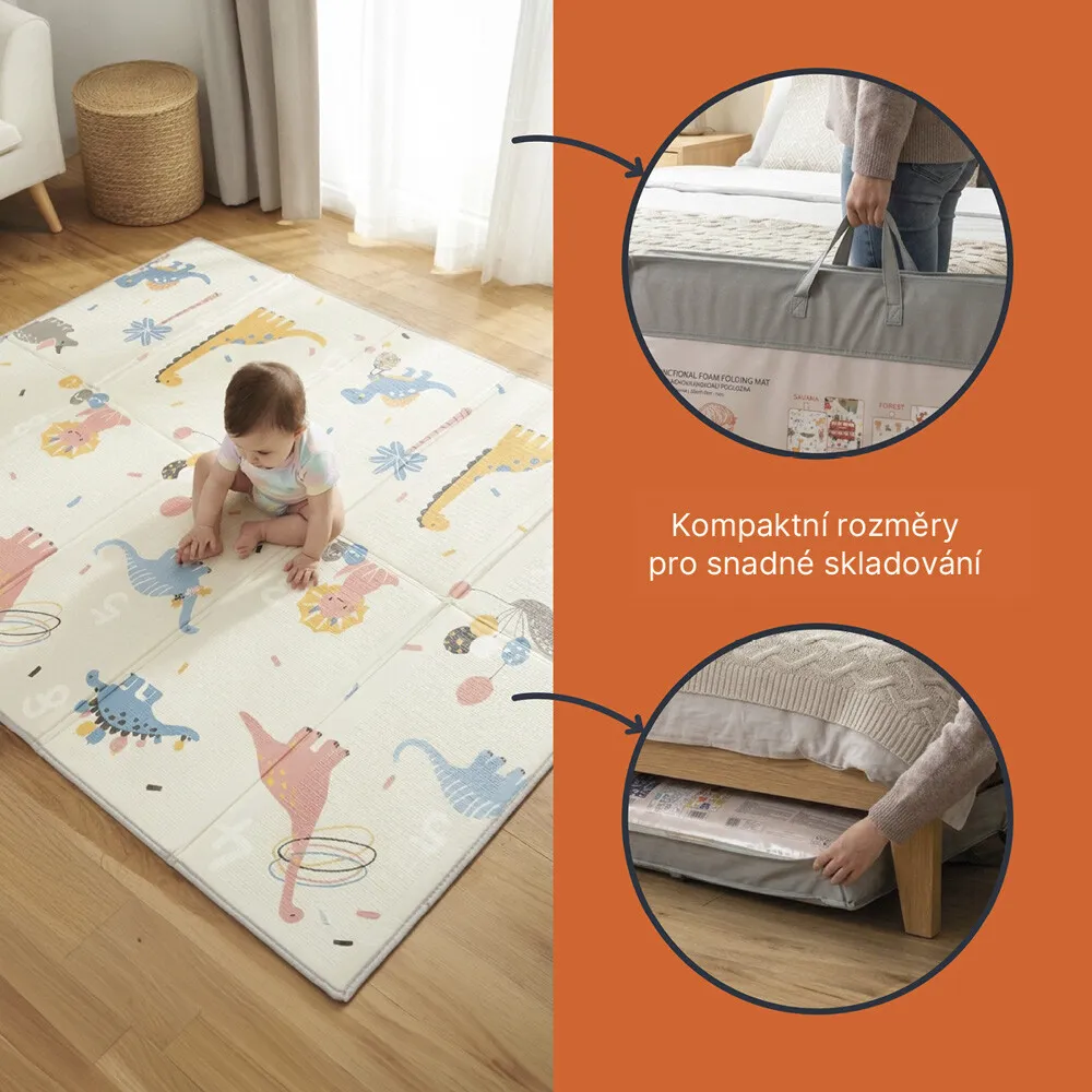 Multifunkční pěnová skládací podložka oboustranná SAVANA