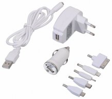 Nabíječka telefonu 220/12V (Iphone4/5, micro USB, mini USB, Noki