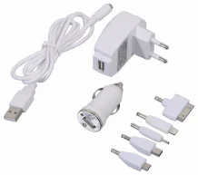 Nabíječka telefonu 220/12V (Iphone4/5, micro USB, mini USB, Noki