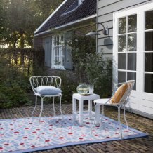 Outdoorový koberec Laura Ashley Thorncliff daisy sky blue 480308 Brink & Campman