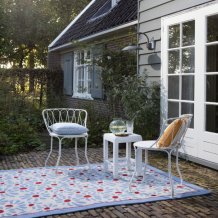 Outdoorový koberec Laura Ashley thorncliff daisy sky blue 480308 Brink & Campman