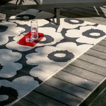 Outdoorový koberec Marimekko Unikko charcoal white 434305 Brink & Campman