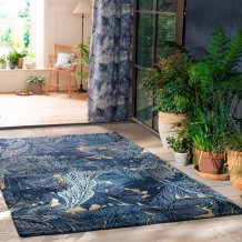 Outdoorový koberec Morris & Co Acanthus indigo 427318 Brink & Campman