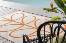 Outdoorový koberec Orla Kiely Giant linear stem persimmon 460703 Brink & Campman