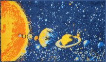 PLANETS - Koupelnová předložka, tmavě modrá