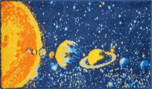 PLANETS - Koupelnová předložka, tmavě modrá