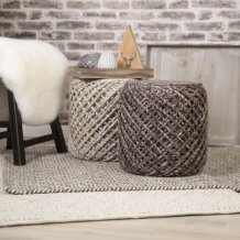 Pletený puf Pouf Royal 888 coffee