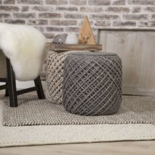 Pletený puf Pouf Royal 888 graphite