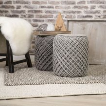 Pletený puf Pouf Royal 888 silver