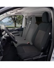 Přesné autopotahy Ford Transit Custom 2024- (řidič, bez loketních opěrek)