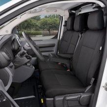 Přesné autopotahy Peugeot Expert 2016-2024 (přední, 3 místa, stolek)