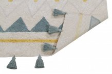 Přírodní koberec, ručně tkaný Azteca Natural-Vintage Blue