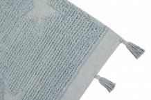 Přírodní koberec, ručně tkaný Hippy Stars Aqua Blue