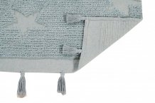 Přírodní koberec, ručně tkaný Hippy Stars Aqua Blue