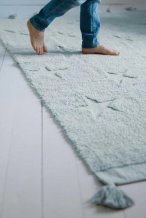 Přírodní koberec, ručně tkaný Hippy Stars Aqua Blue