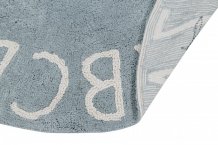 Přírodní koberec, ručně tkaný Round ABC Vintage Blue-Natural
