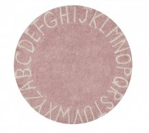 Přírodní koberec, ručně tkaný Round ABC Vintage Nude-Natural