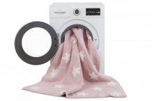 Přírodní koberec, ručně tkaný Stars Pink-White