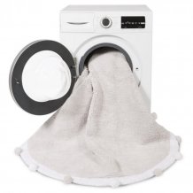 Pro zvířata: Pratelný koberec Bubbly Light Grey kruh
