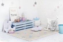 Pro zvířata: Pratelný koberec Tricolor Stars Vanilla