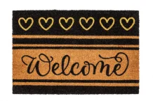 Rohožka 144 Ruco glitter 009 welcome hearts