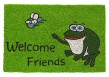 Rohožka 147 Ruco print 412 Welcome friends frog