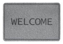 Rohožka 315 Curly print 001 grey welcome