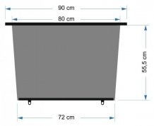 Roletka sluneční 90 cm - lichoběžník