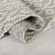 Ručně tkaný kusový koberec Nur Wool Dream Grey/Ivory