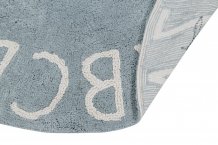 Ručně tkaný kusový koberec Round ABC Vintage Blue-Natural