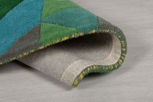 Ručně všívaný běhoun Illusion Prism Green/Multi