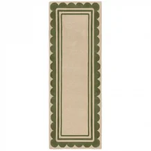 Ručně všívaný běhoun Lois Scallop Green