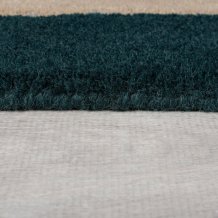 Ručně všívaný kusový koberec Abstract Labyrinth Shaped Green/Blue