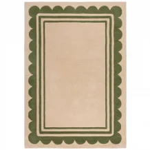 Ručně všívaný kusový koberec Lois Scallop Green