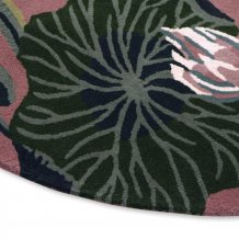Vlněný kruhový koberec Wedgwood Waterlily round dusty rose 038602 - kruh 200 - Brink & Campman
