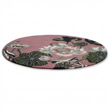 Vlněný kruhový koberec Wedgwood Waterlily round dusty rose 038602 - kruh 200 - Brink & Campman