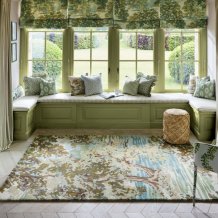 Vlněný kusový koberec Sanderson Ancient Canopy fawn olive green 146701 Brink & Campman