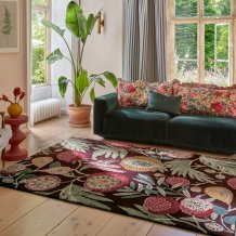 Vlněný kusový koberec Sanderson Jackfruit cherry - alabaster 148705 Brink & Campman