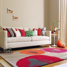 Vlněný kusový koberec Sanderson Poppies red/orange 45700 Brink & Campman