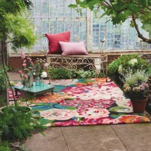 Vlněný kusový koberec Sanderson Rose&Peony cerise 45005 Brink & Campman