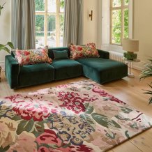 Vlněný kusový koberec Sanderson Rose&Peony red 045000 Brink & Campman