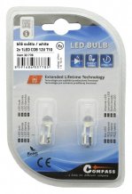 Žárovka 1LED COB 12V T10 bílá 2ks