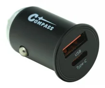 Zástrčka 12/24V nízkoprofilová QC3/PD3 USB-A/USB-C 30W