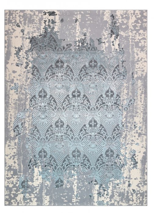 Kusový koberec Core W3824 Ornament Vintage cream/grey and blue
