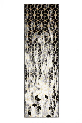 Běhoun Gloss 409A 82 3D cubes black/gold/grey