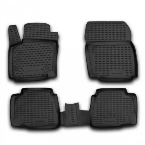 Gumové koberečky Ford Mondeo 2007-2015 (kulaté fixace) - Novline 28 mm okraj