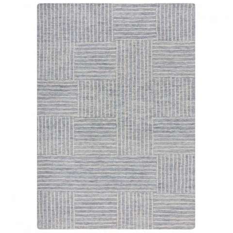 Kusový koberec Memphis Abstract Check Blue