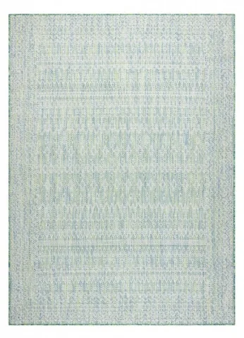 Kusový koberec Sion Sisal Aztec 22184 green/blue/ecru – na ven i na doma