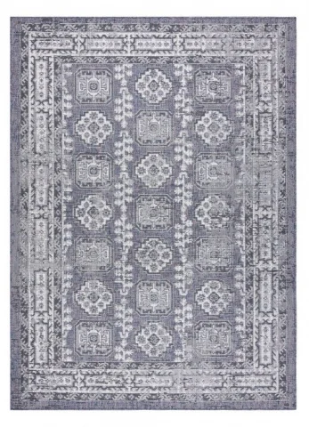 Kusový koberec Sion Sisal Ornament 2832 blue/pink/ecru – na ven i na doma