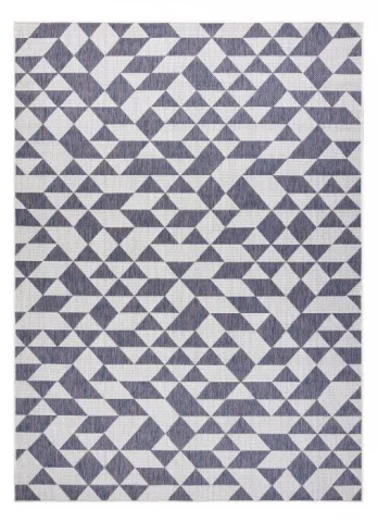 Kusový koberec Sion Sisal Triangles 22373 ecru/blue-pink – na ven i na doma